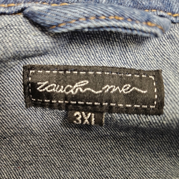 TOUCH ME Bedazzled & DISTRESSED Denim Jacket - Picture 6 of 7